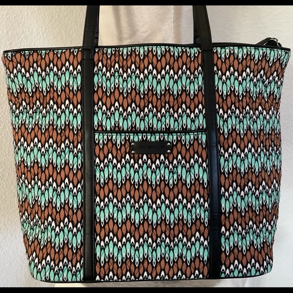 Vera Bradley Trimmed Sierra StreamTote Travel Bag - Picture 1 of 15
